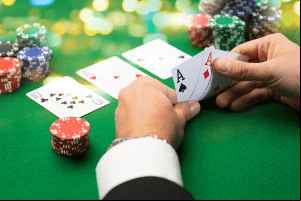Poker game and gambling chips